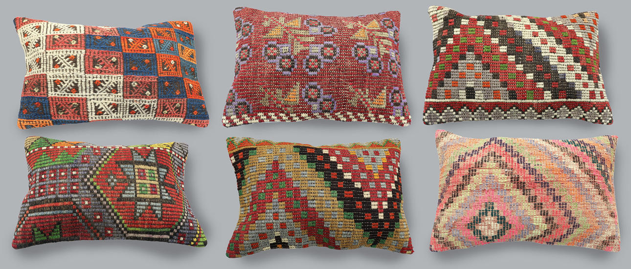 PUDER. Kelim, 6 stk., 60 x 40 cm.