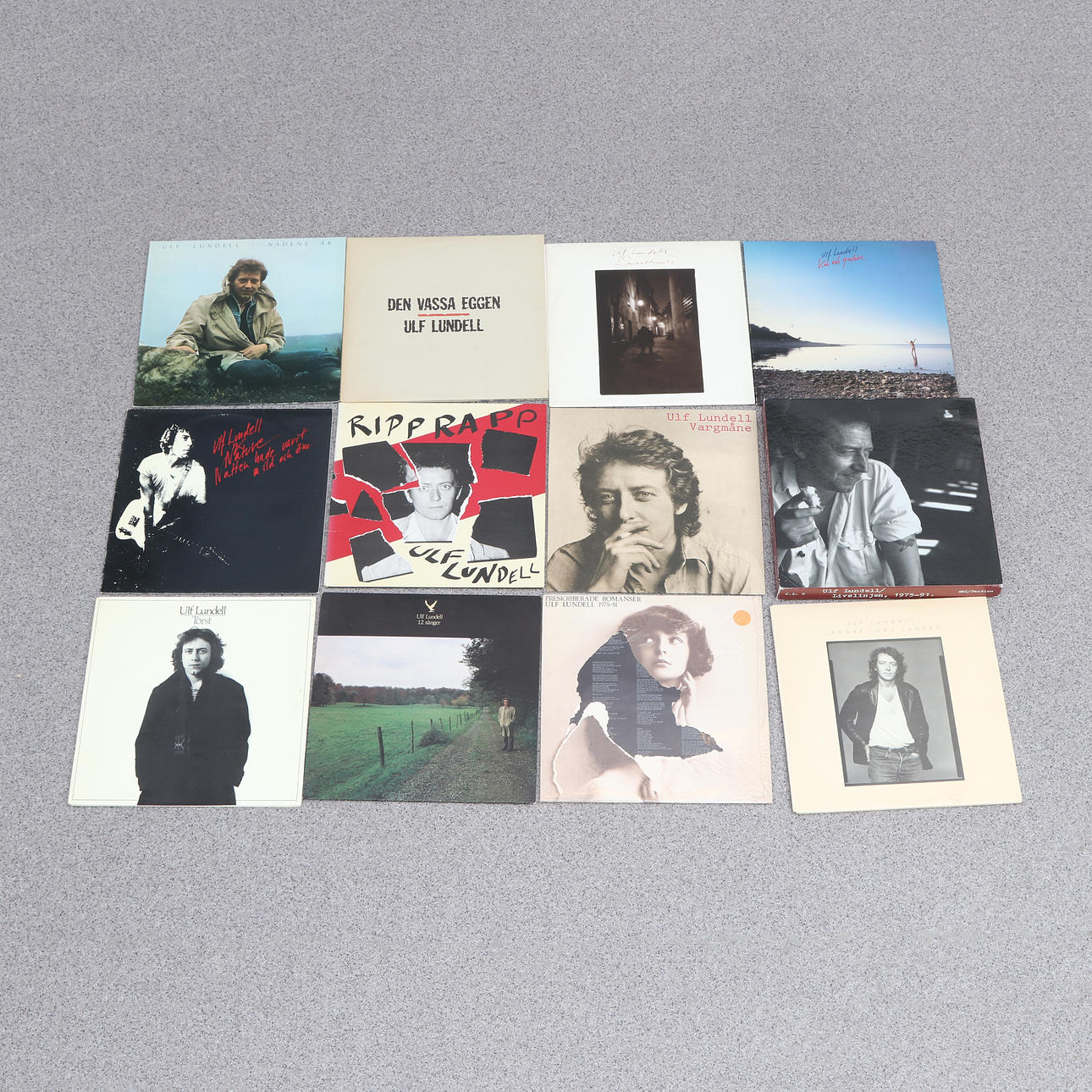 ULF LUNDELL, LP-SKIVOR, 11 ST SAMT BOX.