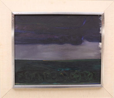 HANS HERMANSSON. TAVLA, olja duk, signerad Hans Hermansson, landskap.