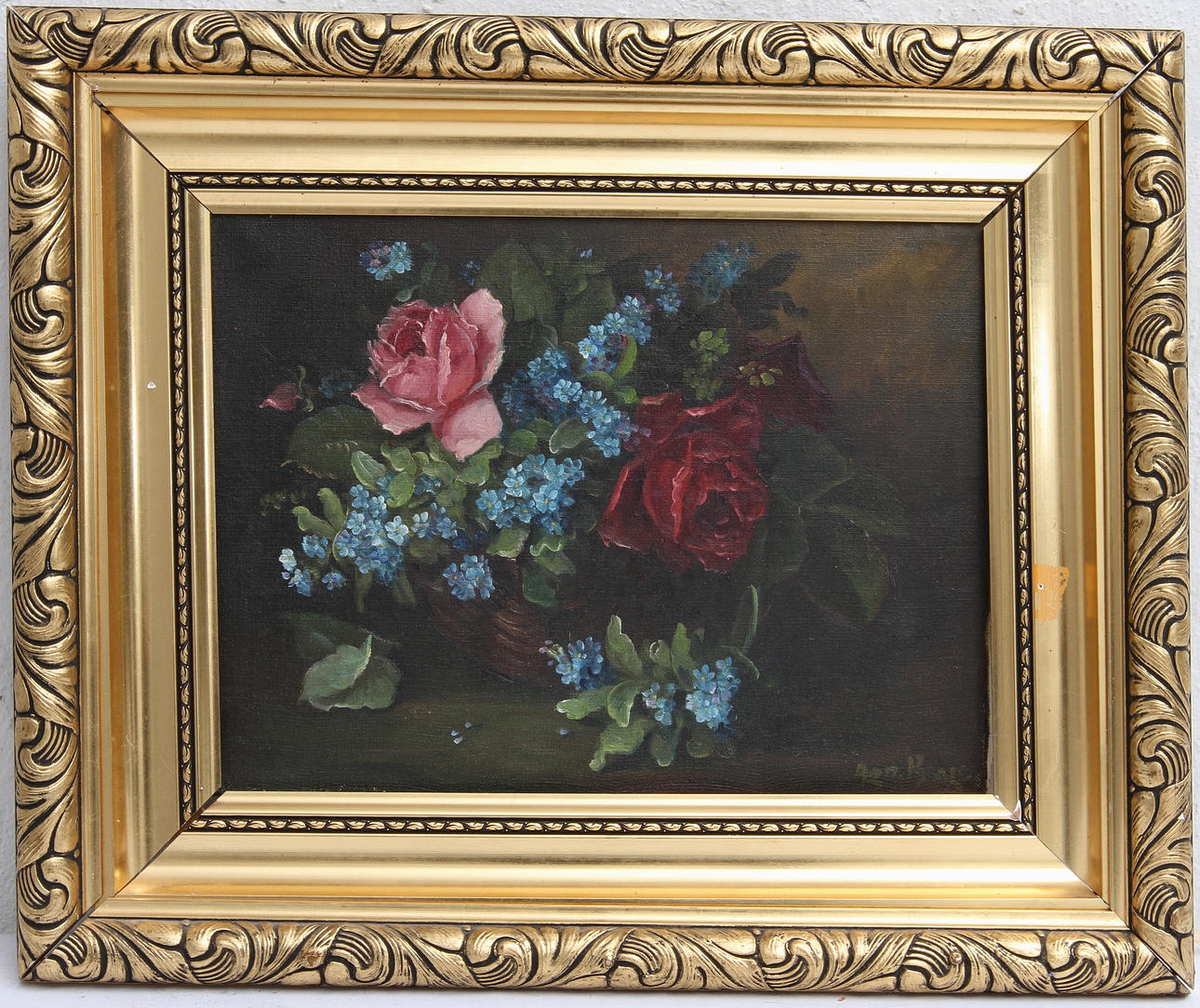 OKÄND KONSTNÄR, Olja på pannå.