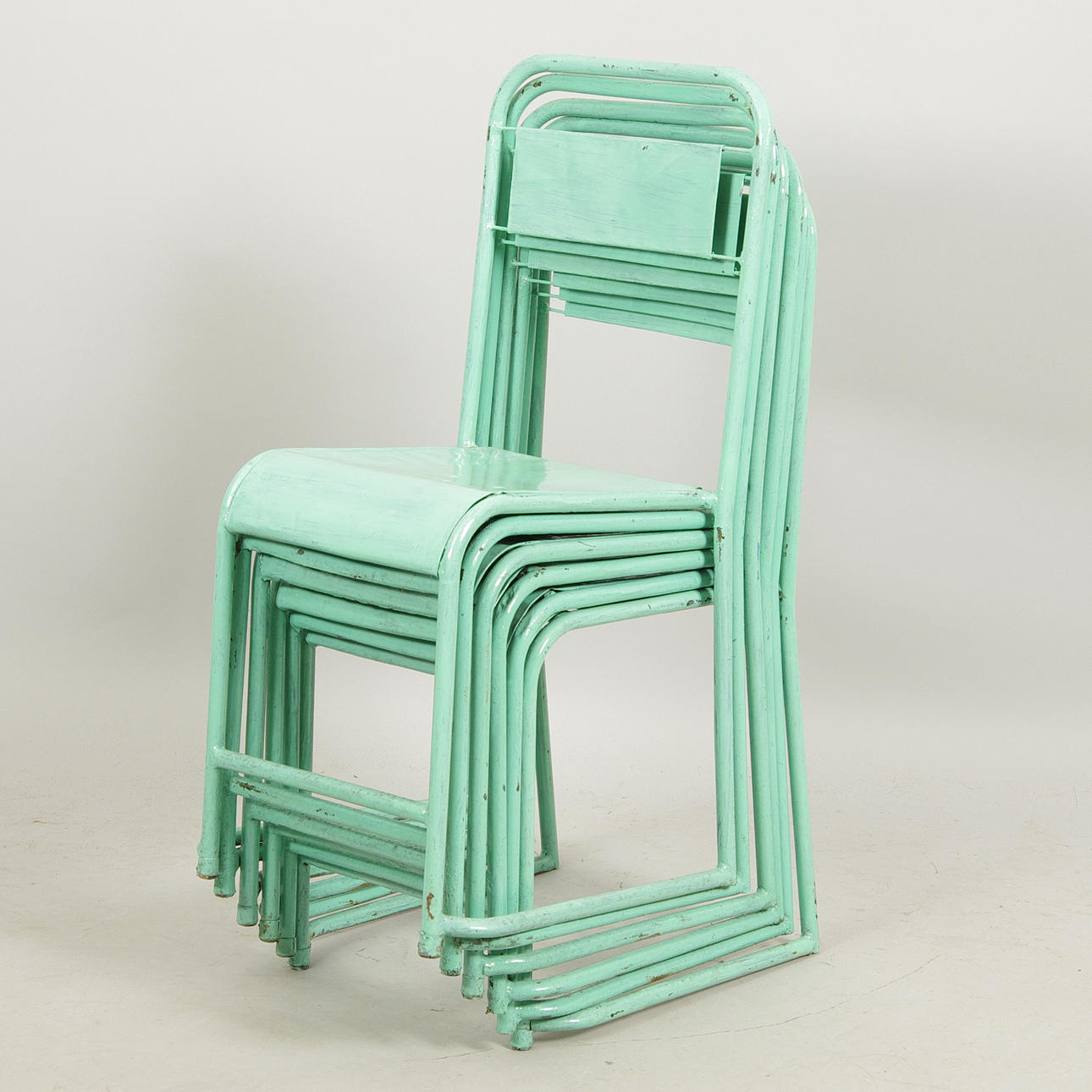 STOLAR, 6 stycken, målad plåt, industridesign.