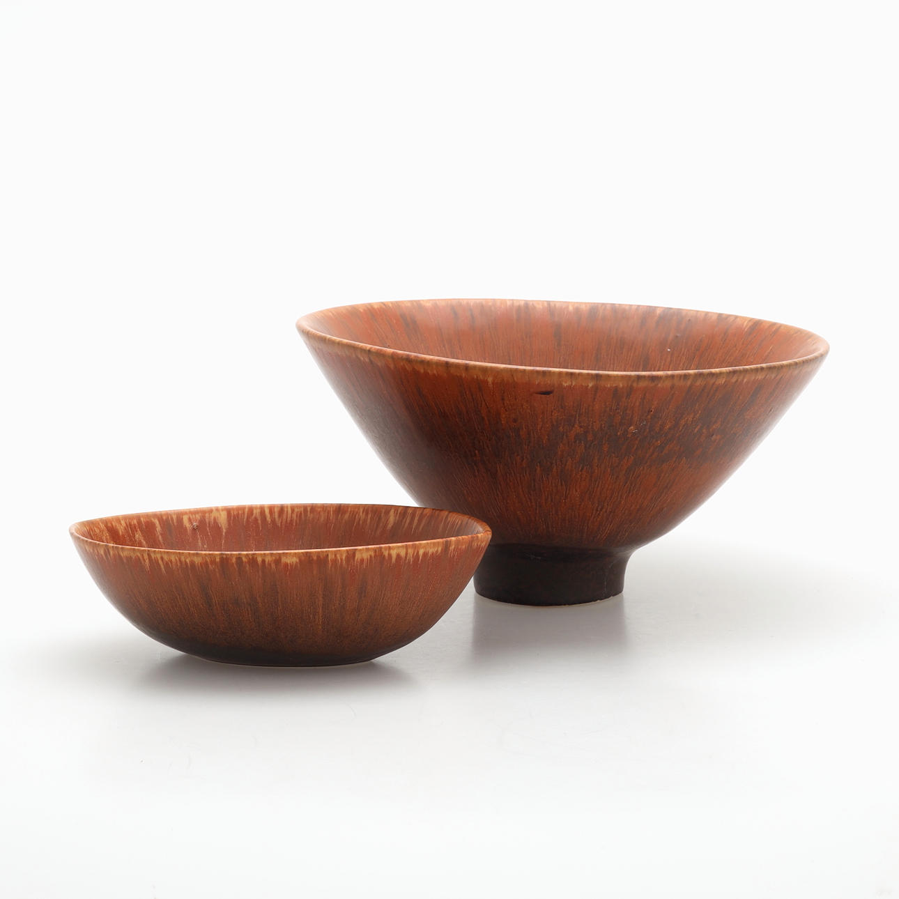 CARL-HARRY STÅLHANE. Dos cuencos de gres, Rörstrand.