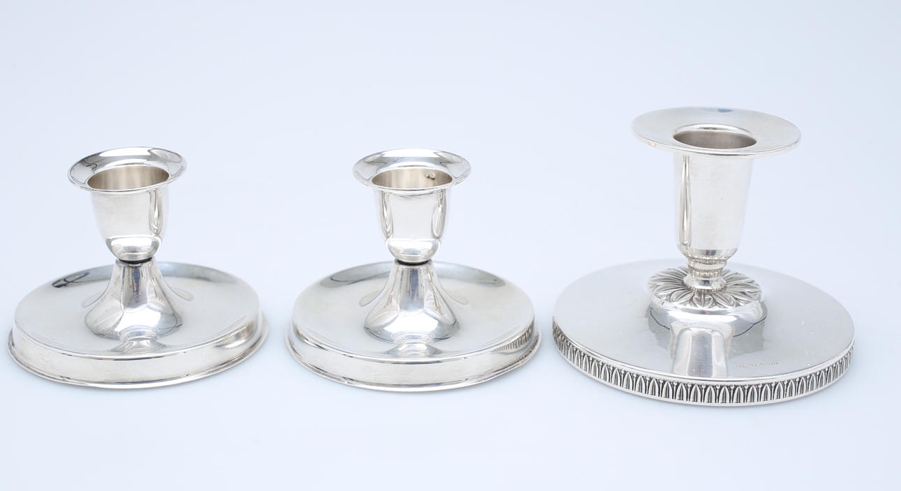 LJUSSTAKAR, 3 st. silver.
