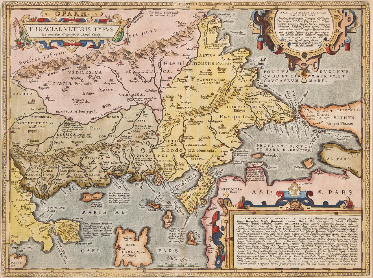 ORTELIUS - JANSSONIUS, Thraciae veteris typus, ca 1680.