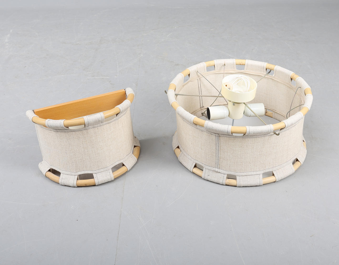 PLAFOND och VÄGGBELYSNING, 2 delar, Anna Ehrner för Ateljé Lyktan, Åhus, 1900-talets senare hälft.