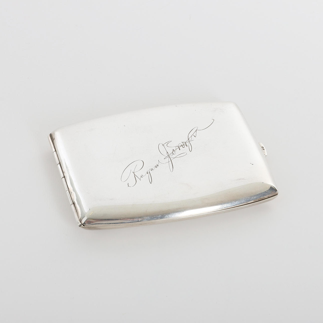 A cigarette case, silver, 1920s.