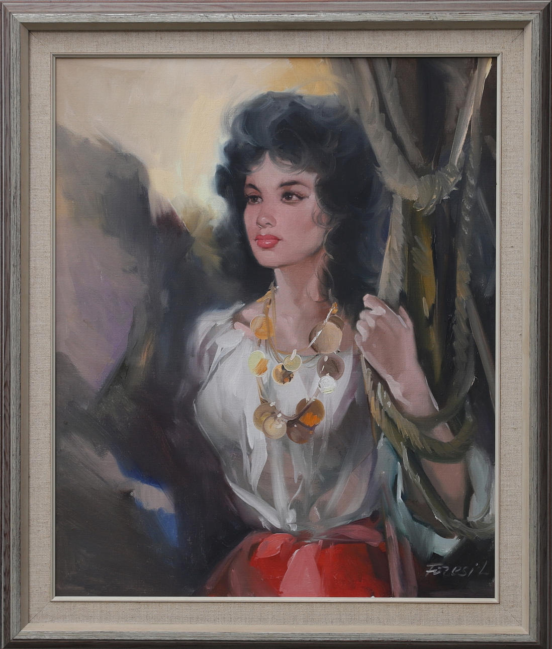 LAJOS FUZESI. oil on canvas, signed.