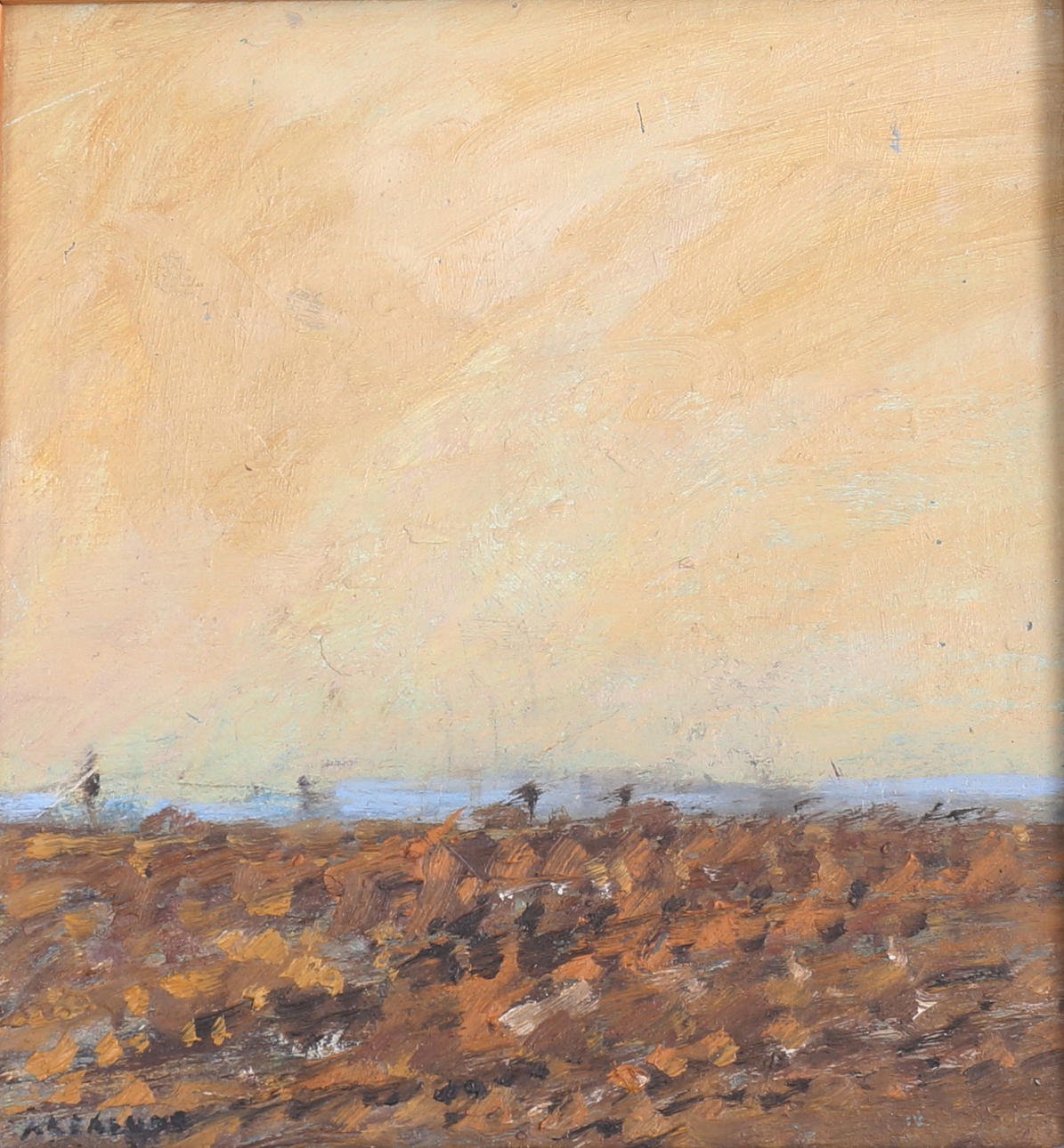 BENGT-ÅKE ÅKERLUND. Landscape. Oil on canvas, lined on panel, signed.