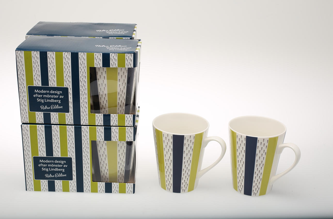 STIG LINDBERG, 8 st muggar, "Retro edition".