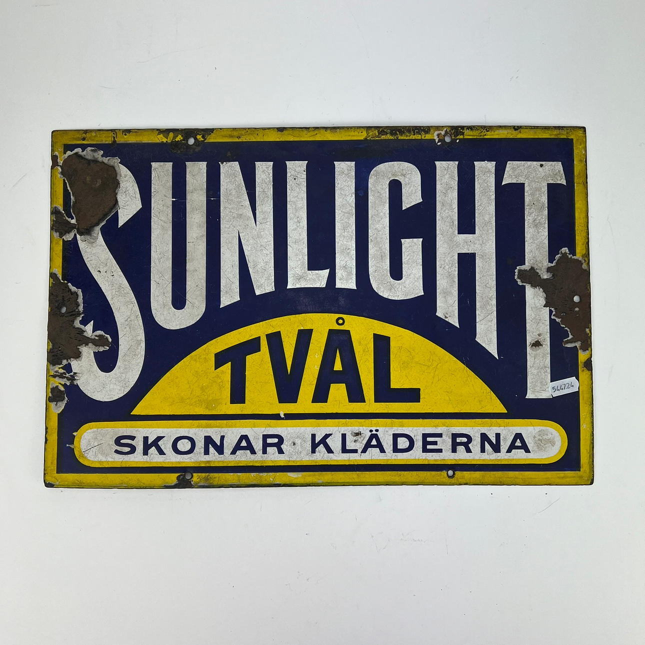 EMALJSKYLT, "Sunlight Tvål", 1900-tal.
