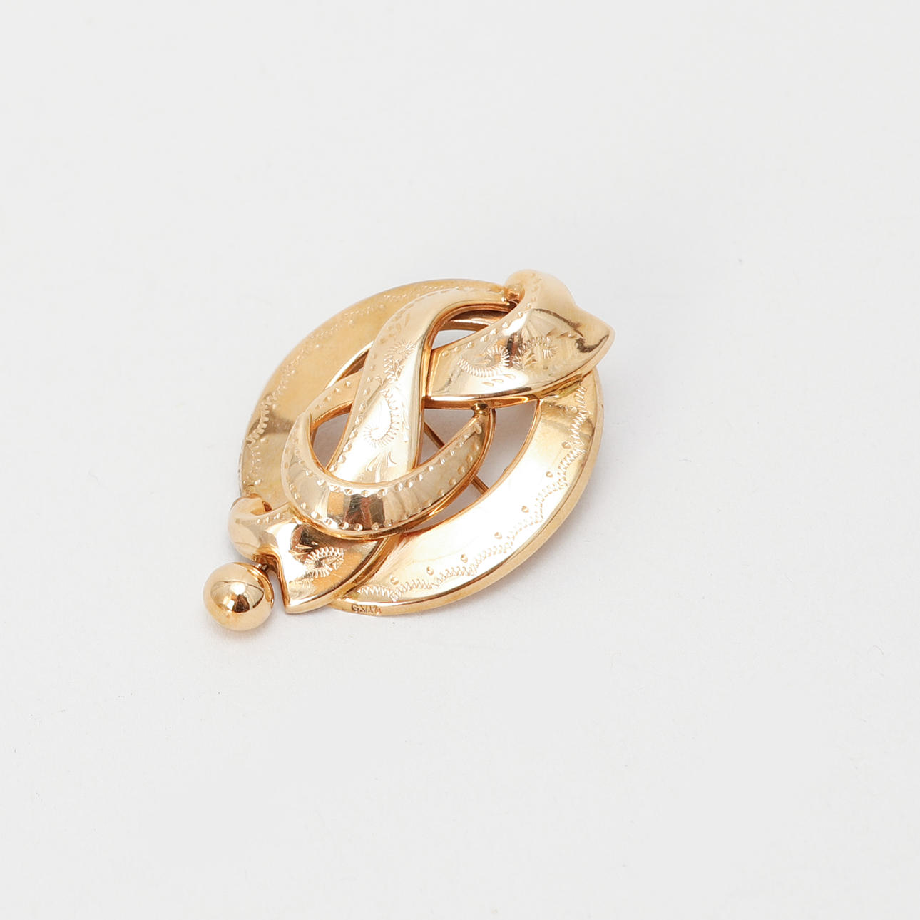 BROOCH, 18k gold, weight approx 5,8 gram.