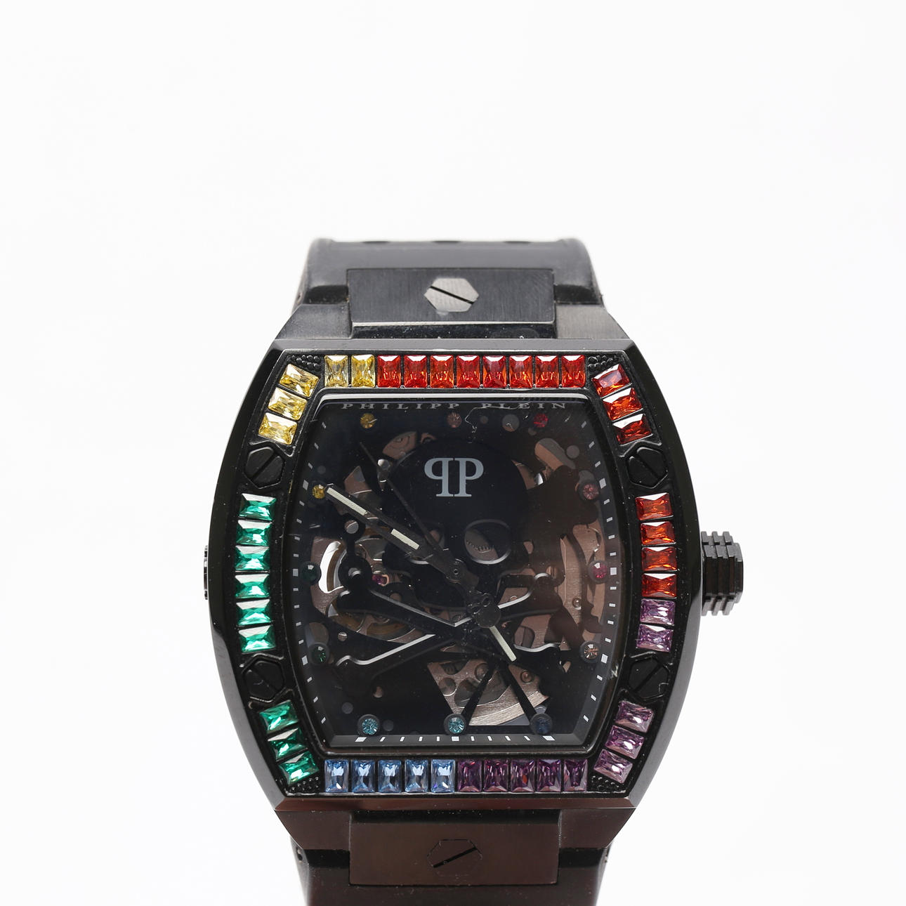 PHILIPP PLEIN. Armbanduhr, Stahl und Gummi, Automatik, „The 