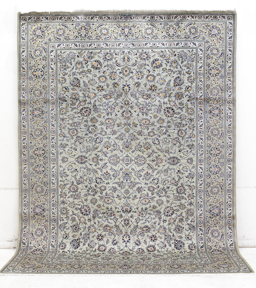 MATTA, Persisk, grön Keshan, (fine) 363 x 253 cm.