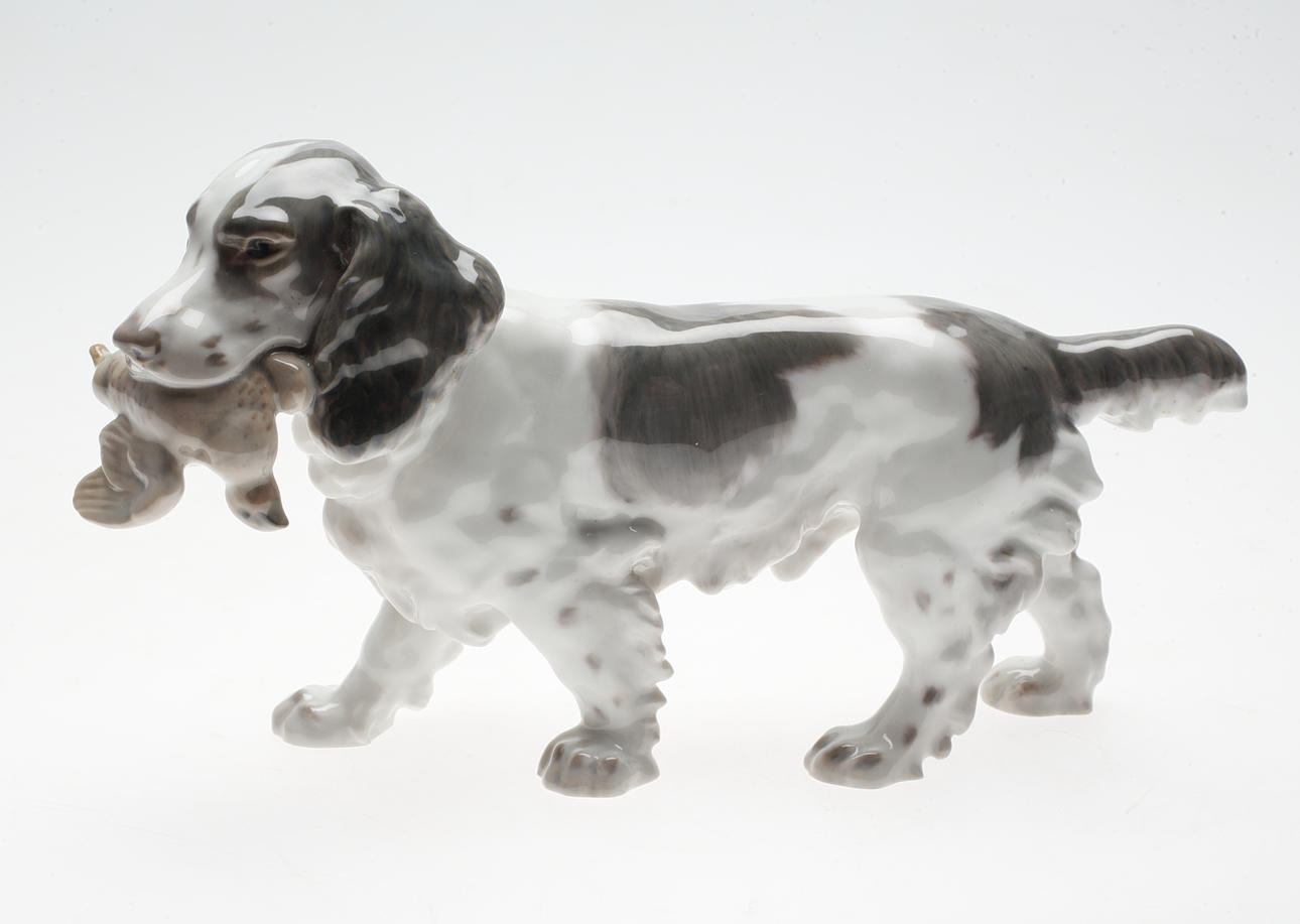 FIGURIN, porslin, hund, Bing & Gröndahl.