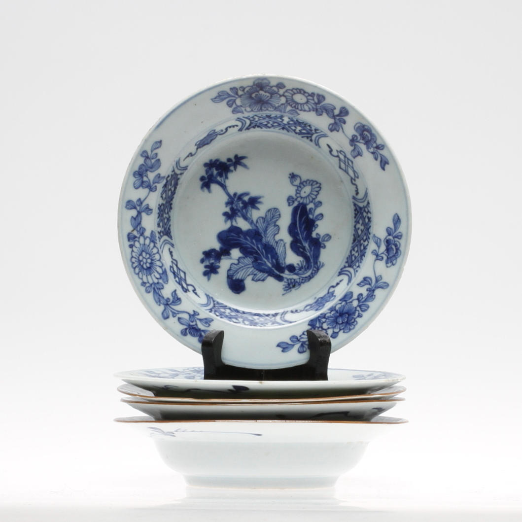 BÄRSKÅLAR, 5 st, porslin, Kina, 1700/1800-tal.