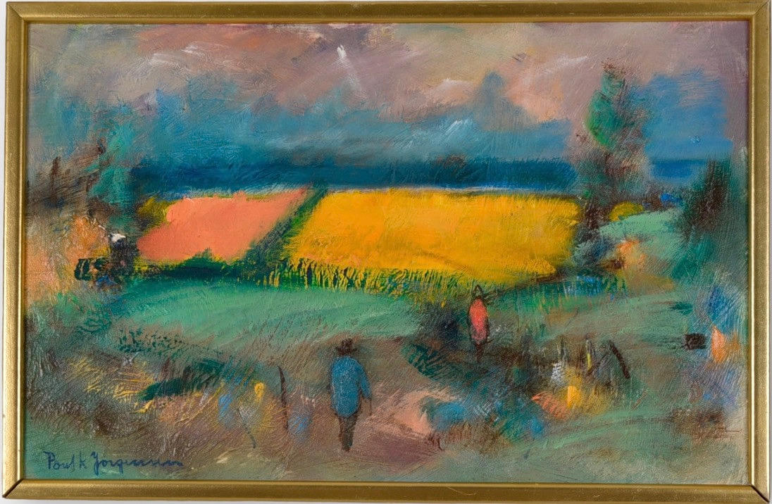 PAUL K JÖRGENSEN. Olja på pannå.