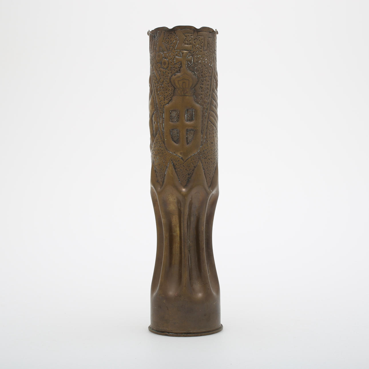 VAS, gjord av granathylsa, första världskriget, daterad 1918.