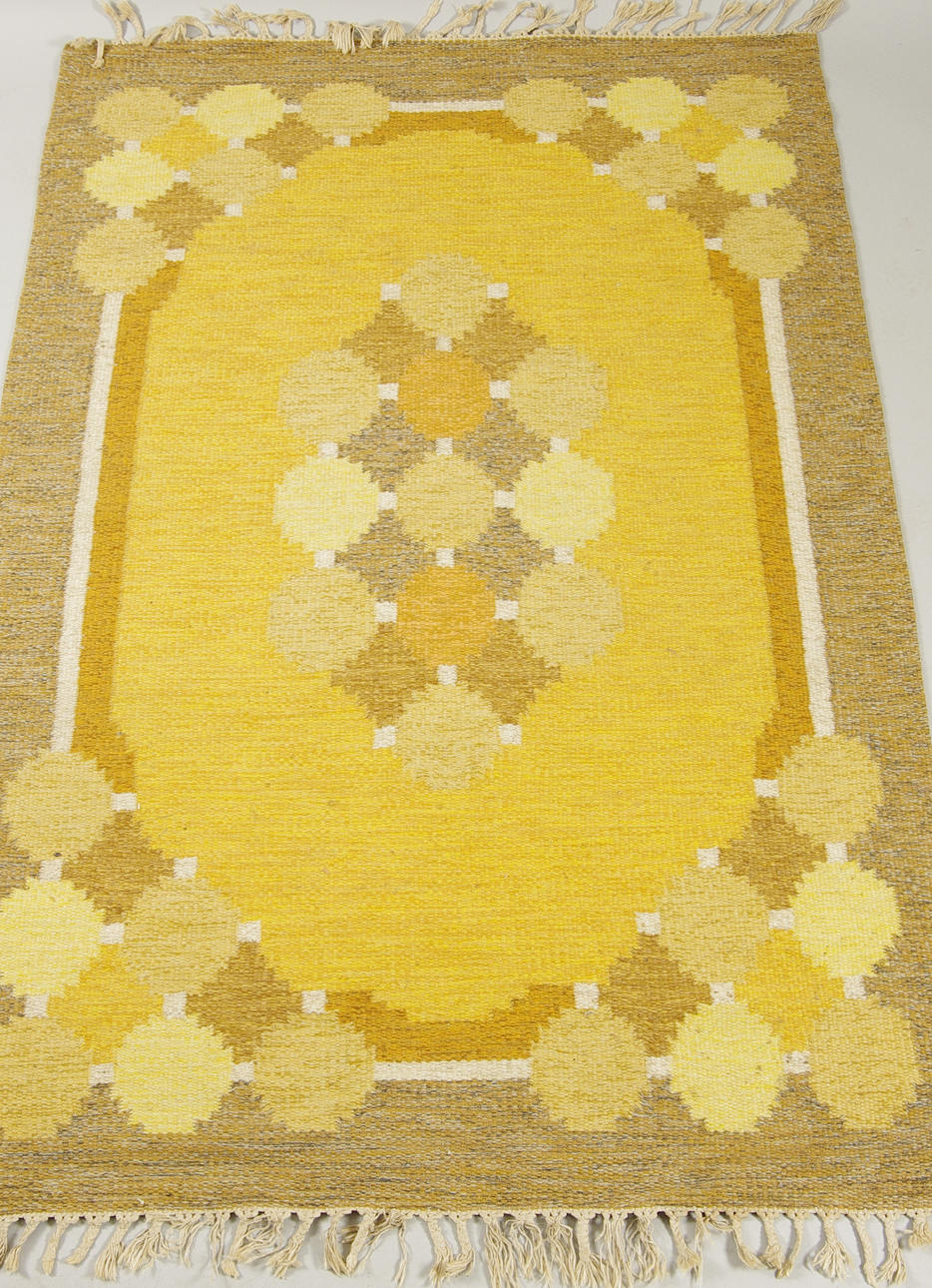 RÖLAKANMATTA, Ingegerd Silow, signerad IS, 200 x 145 cm.