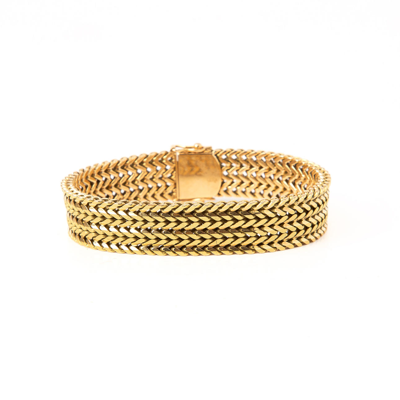 ARMLÄNK, 18K guld, utländska stämplar.