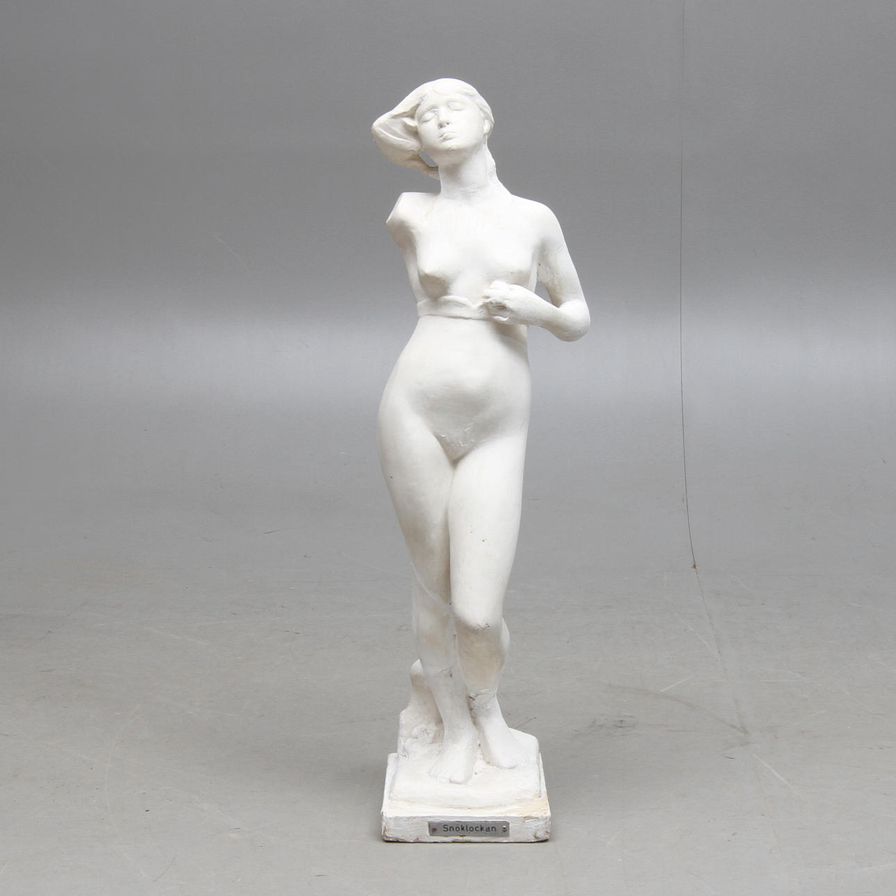 SKULPTUR, gips, "Snöklockan", efter Per Hasselberg.