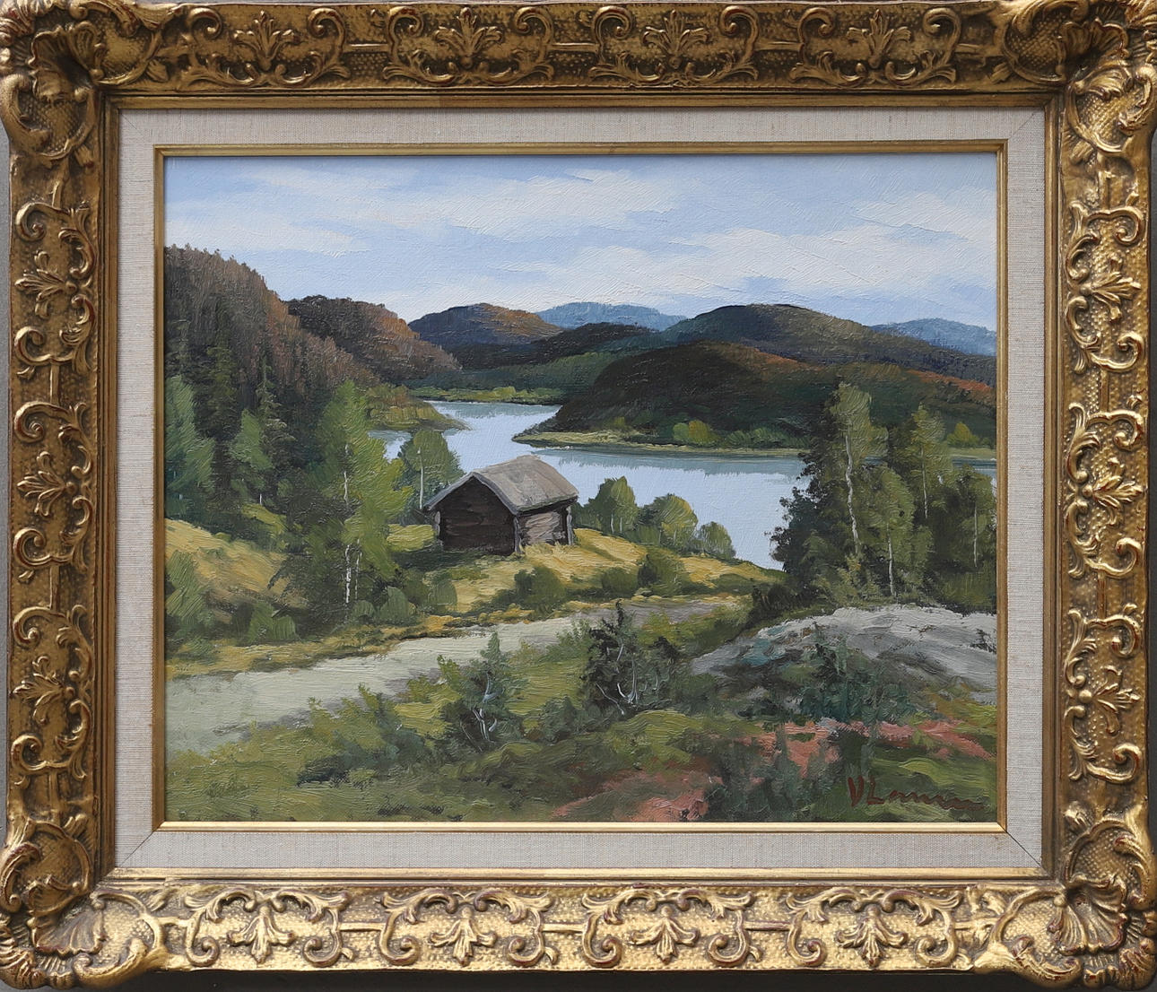 VIKTOR LARSSON. olja på duk, signerad.