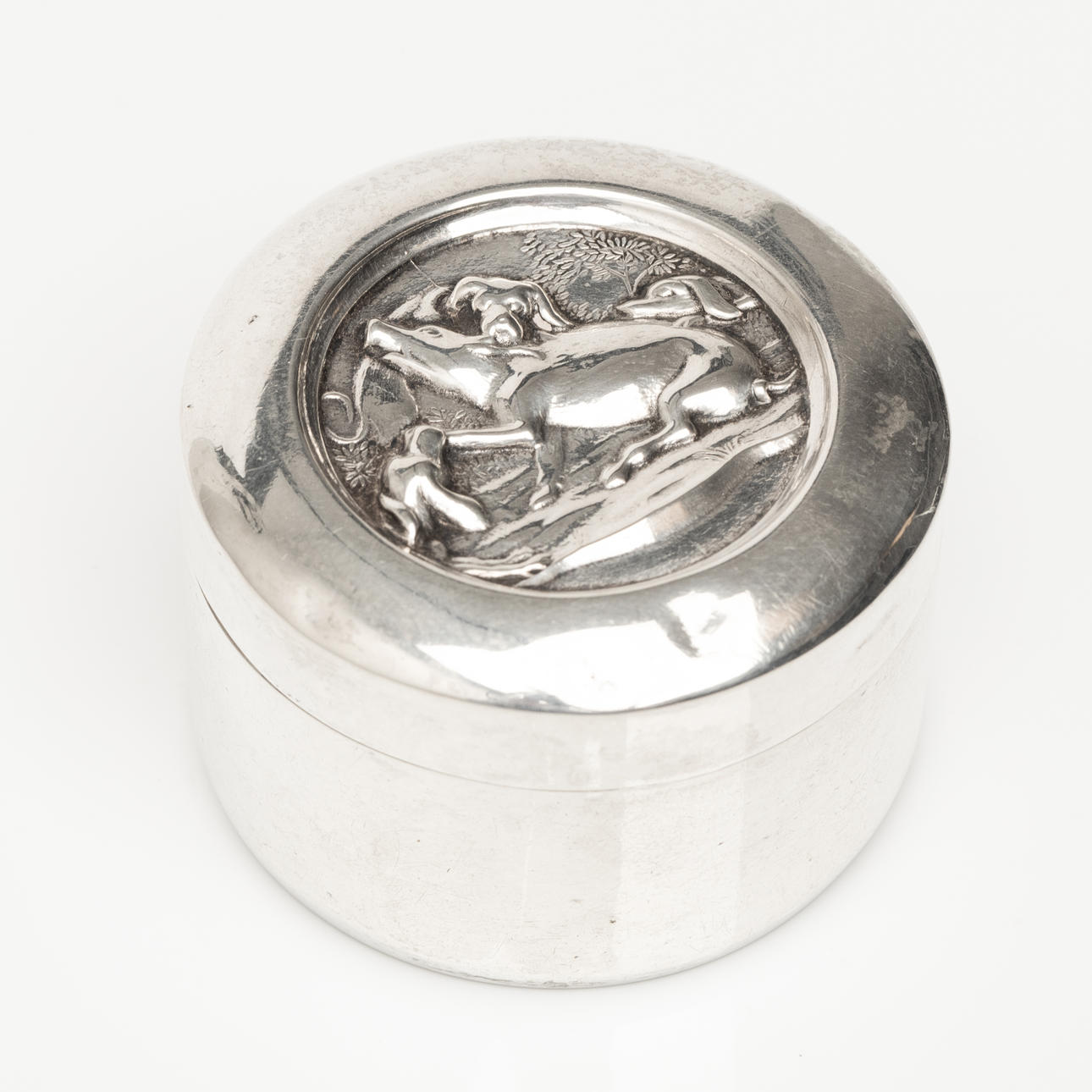 A silver Frans Holm box, Vadstena 1862.