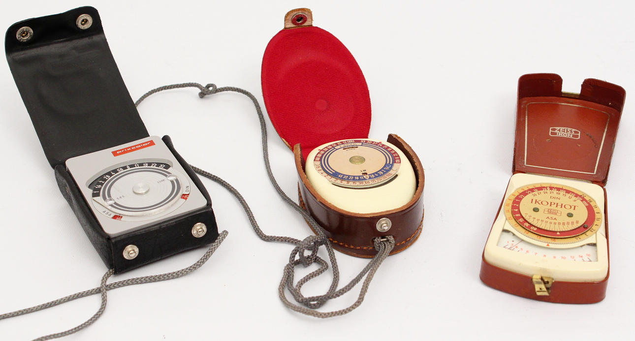 LJUSMÄTARE, 3 st vintage, Perfect, Ikophot, Prixcolor.