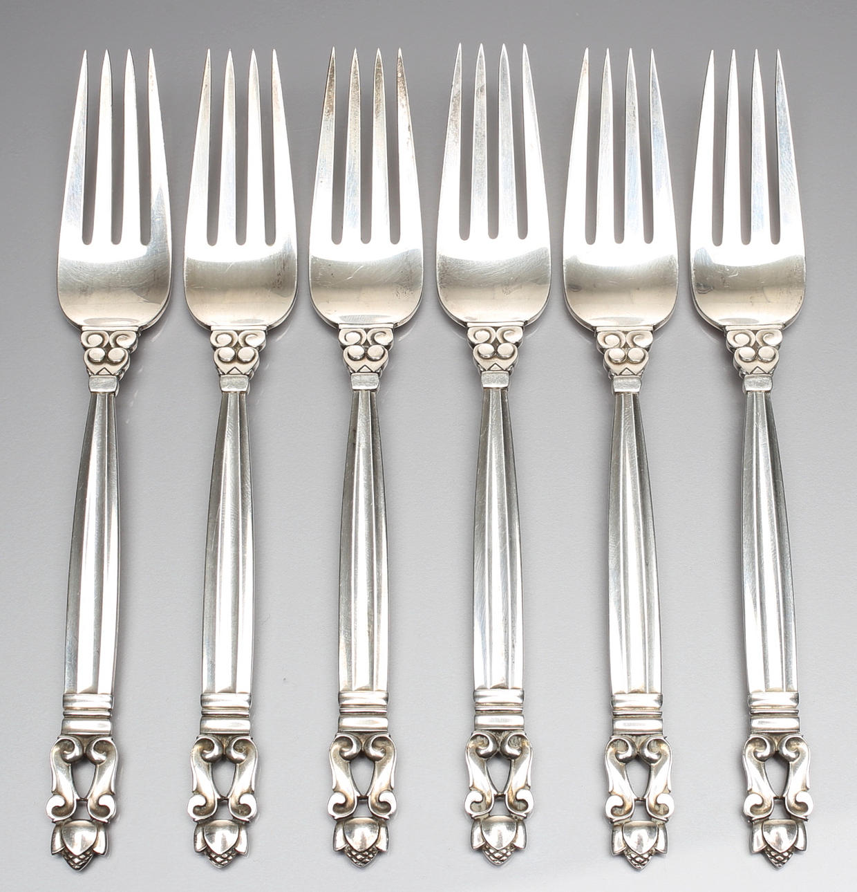 GEORG JENSEN. frukost gafflar, förpackning med 6.