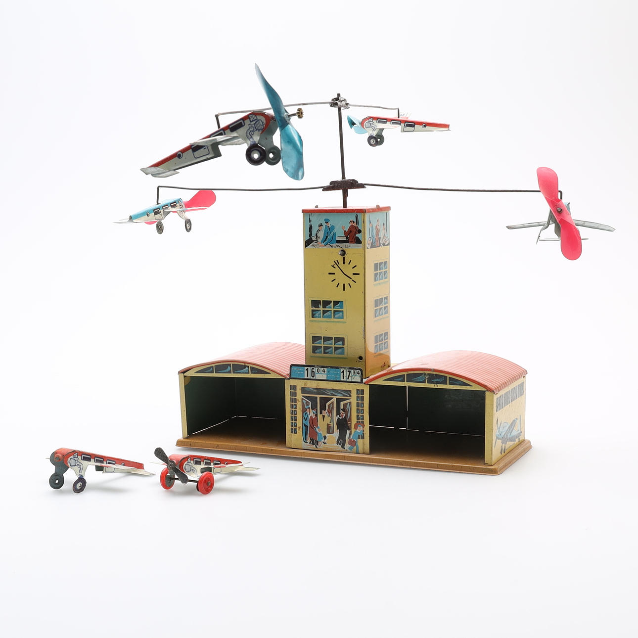 A mechanical aeroplane toy, Hoch & Beckmann, Germany, 1950s.
