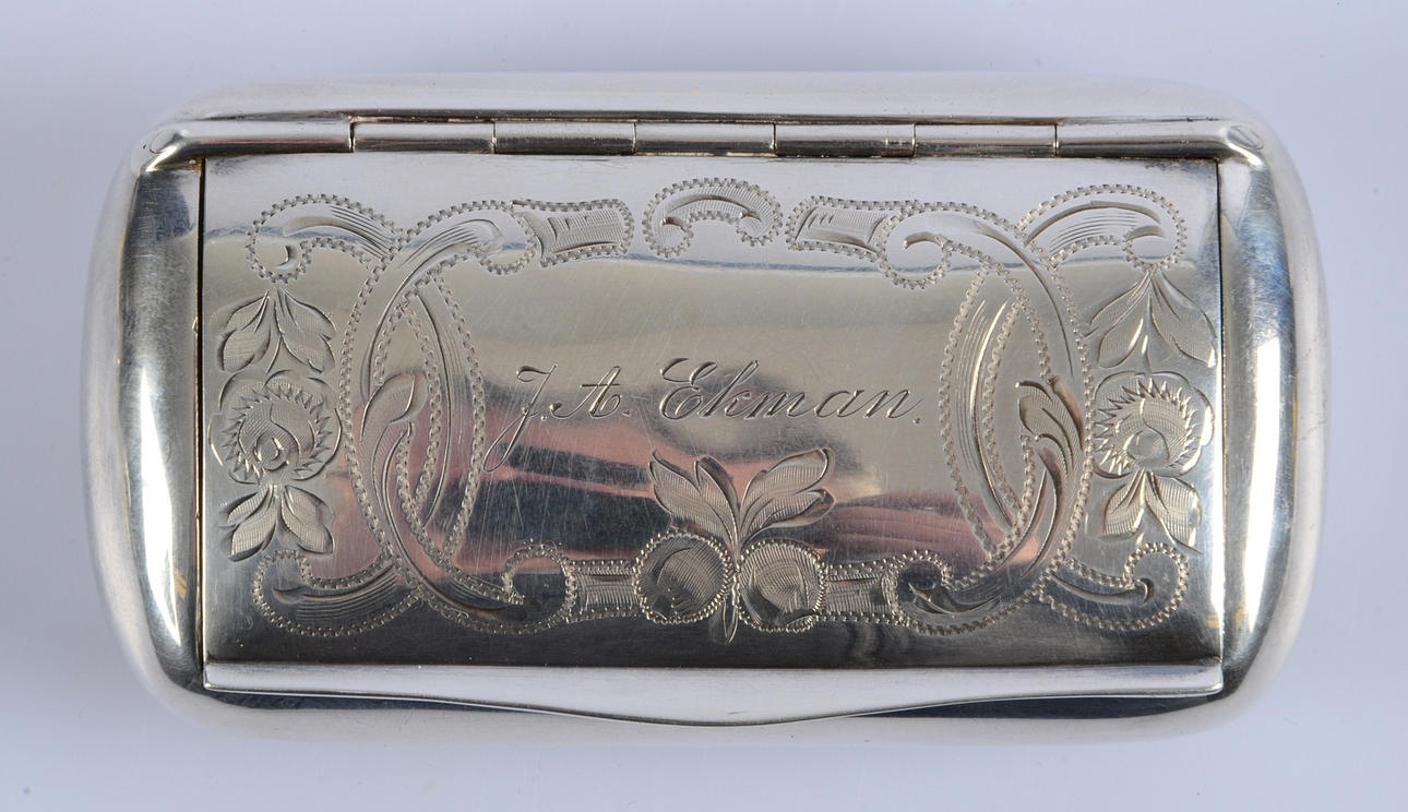 SNUSDOSA, silver, 1900-talets första hälft.