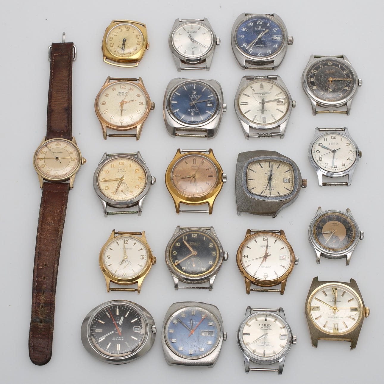 ARMBANDSUR, 20 st, Omega Seiko, Tissot, Lagonda, Edox, Helvetia med flera.