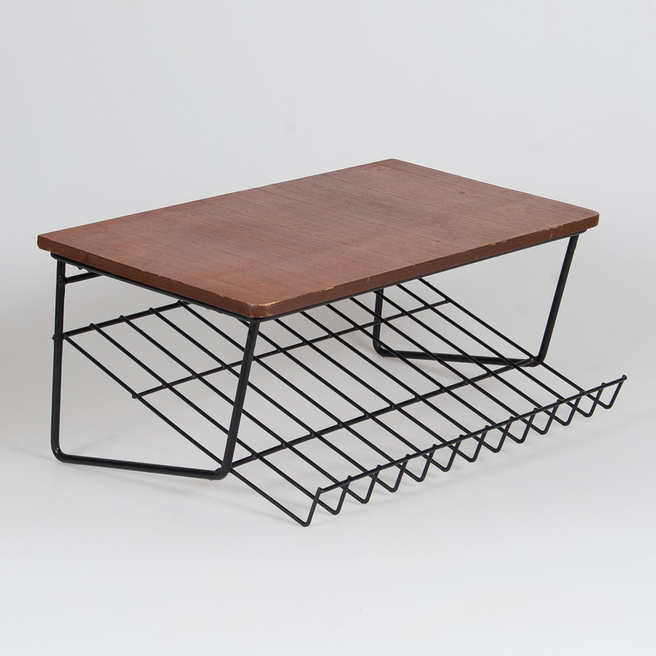 VÄGGHYLLA, string och teak, 60-tal.