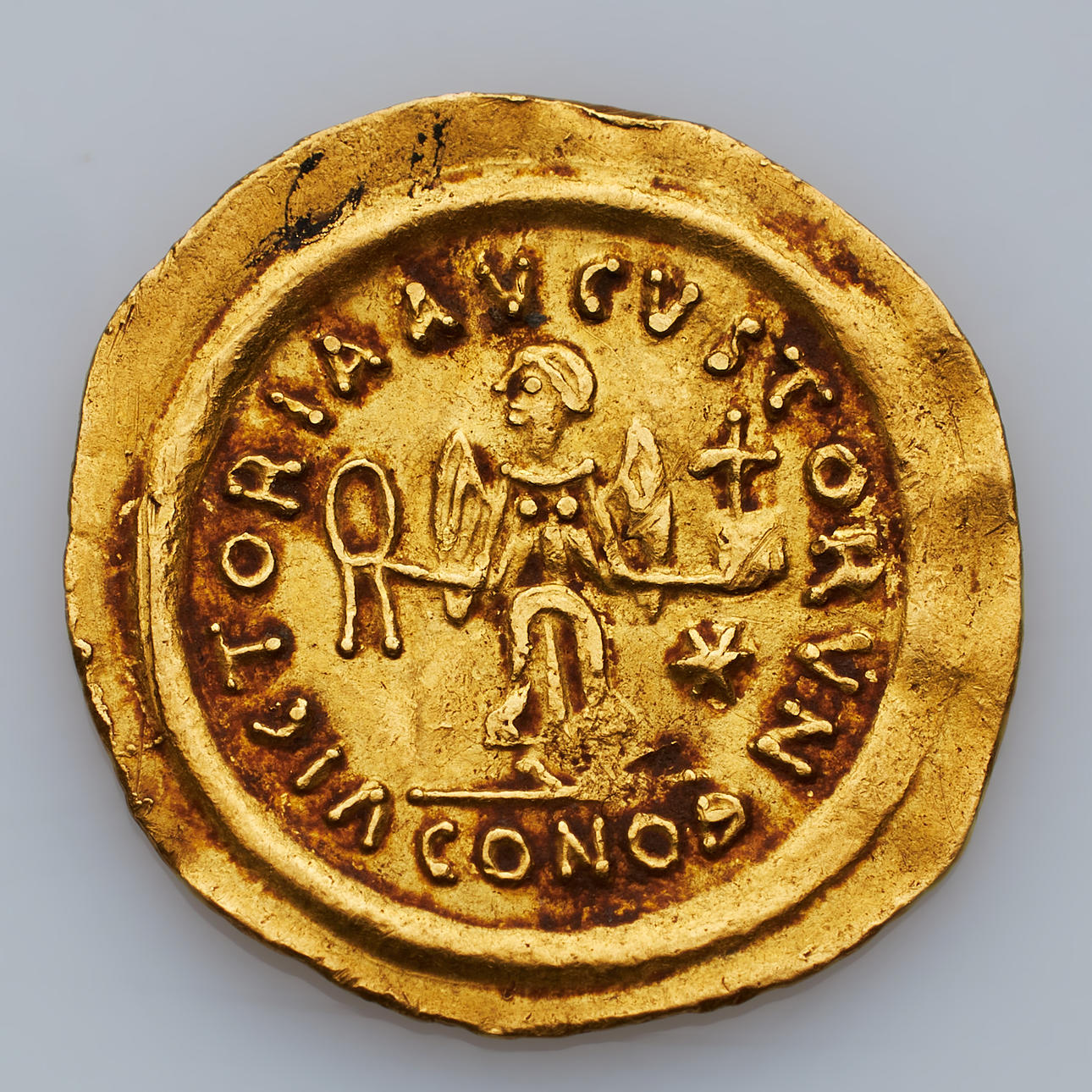 acoちゃんのpage( ͜㊎ ・ω・) ͜㊎ GOLD COIN, Justinian I, Byzantine Emperor 527-565, tremissis