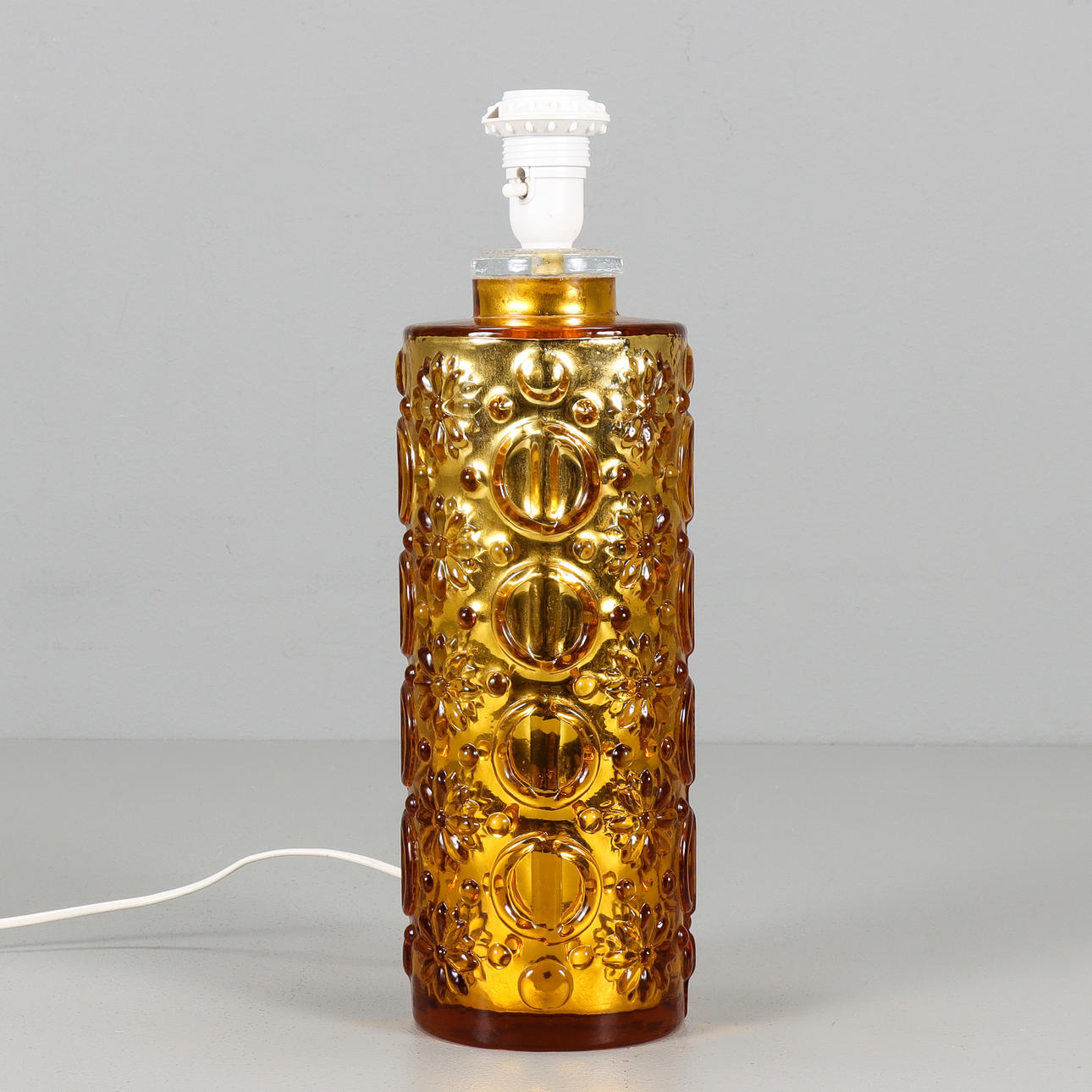 A 1960s/70's glass table lamp.
