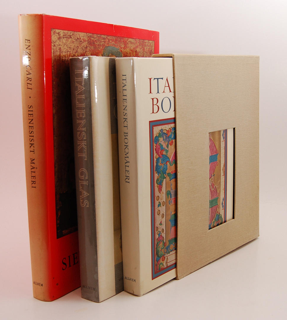 ALLHEMS FÖRLAG. Tre böcker om Italiens konst och konsthistoria.