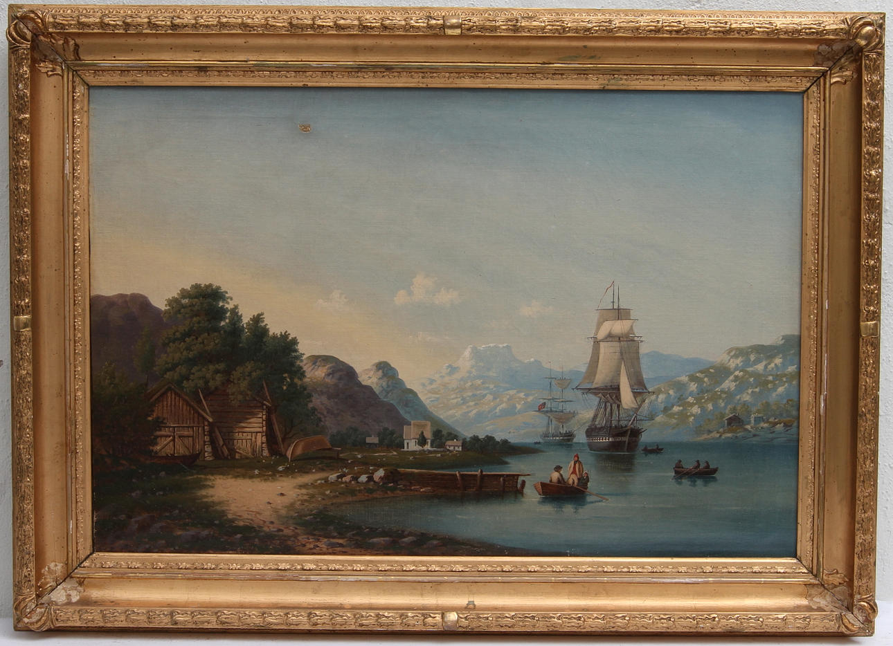 OKÄND KONSTNÄR, olja på duk, 1800-tal.