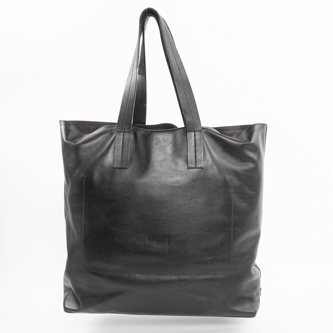 PRADA, Bag, Soft Tote in Black Lambskin.