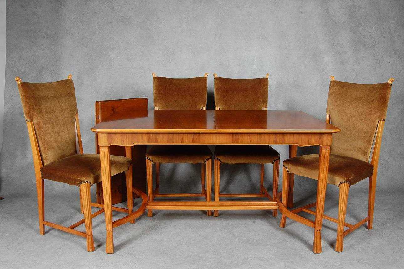 MATSALSMÖBLEMANG, 5 delar, 1940-tal, märkt SMI.