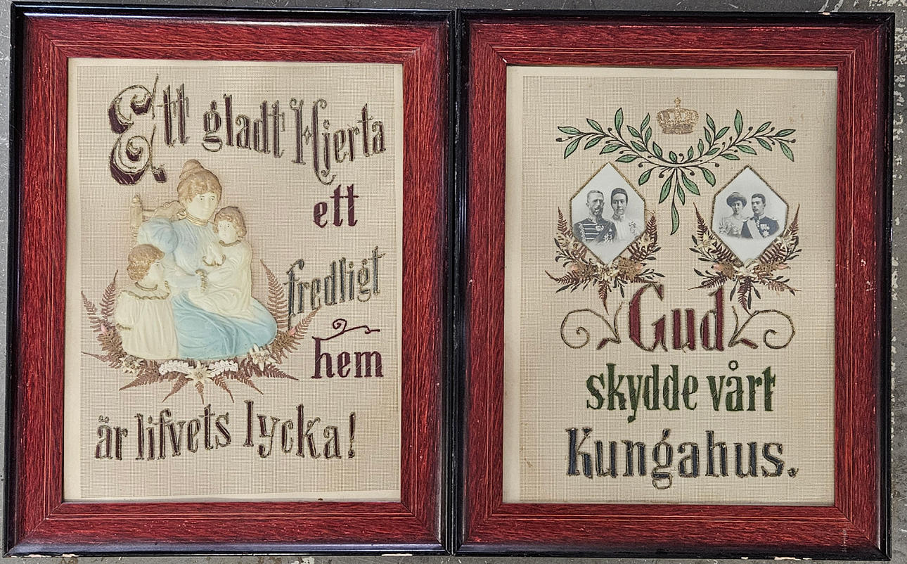 Zwei religiöse Gemälde, um 1900.