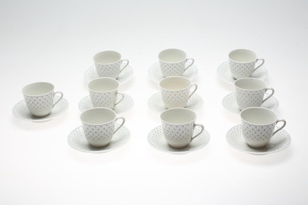 KAFFESERVIS, 20 delar, porslin, Blå Vinge, Rörstrand, 1900-tal.