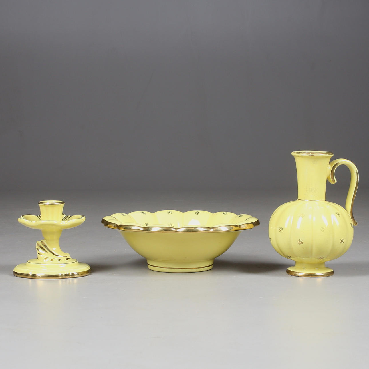 SERVISDELAR, 3 delar, "Neapel", Arthur Precy, Gefle, 1900-tal.