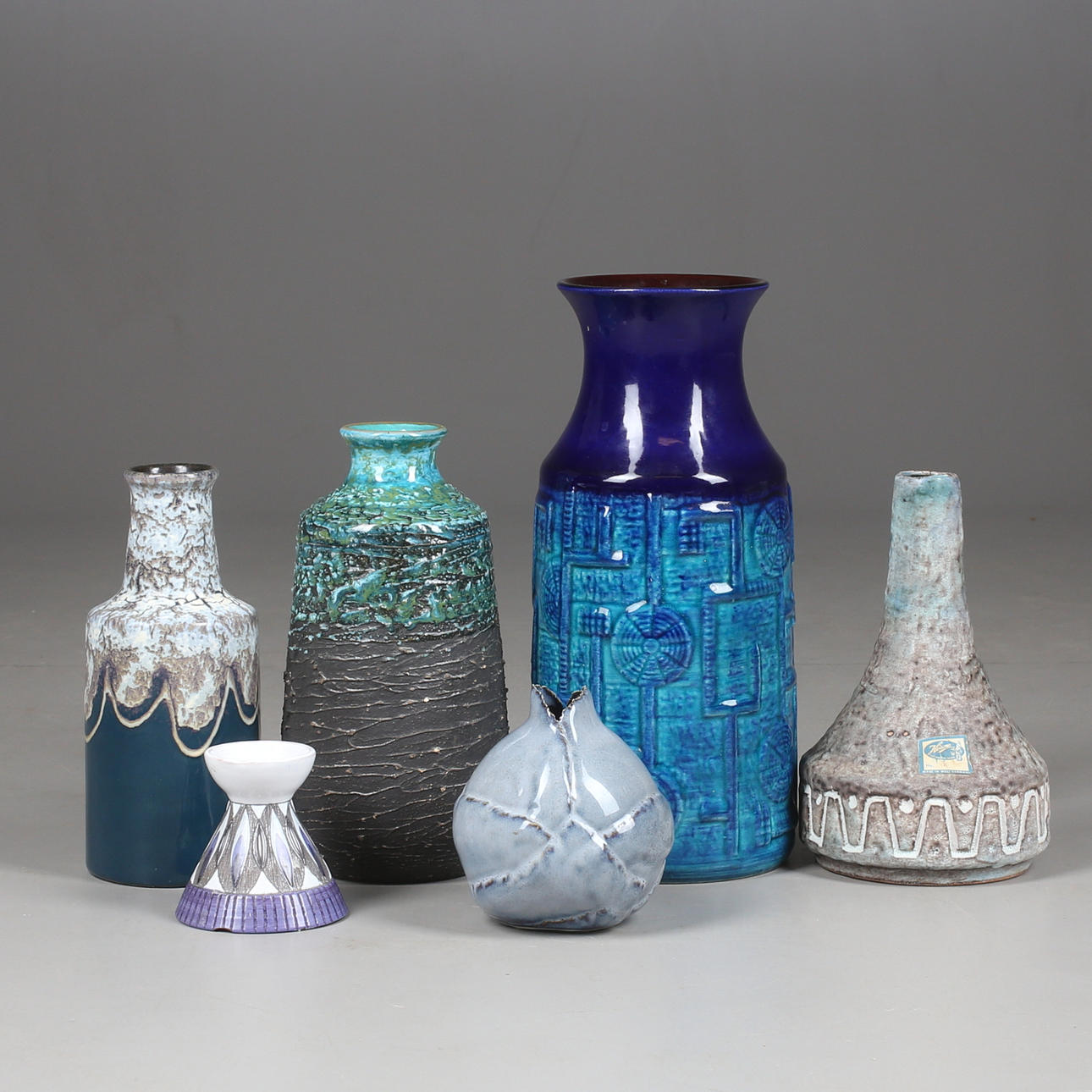 CERAMIC VASES, 6 pcs, various makes, 1900s.