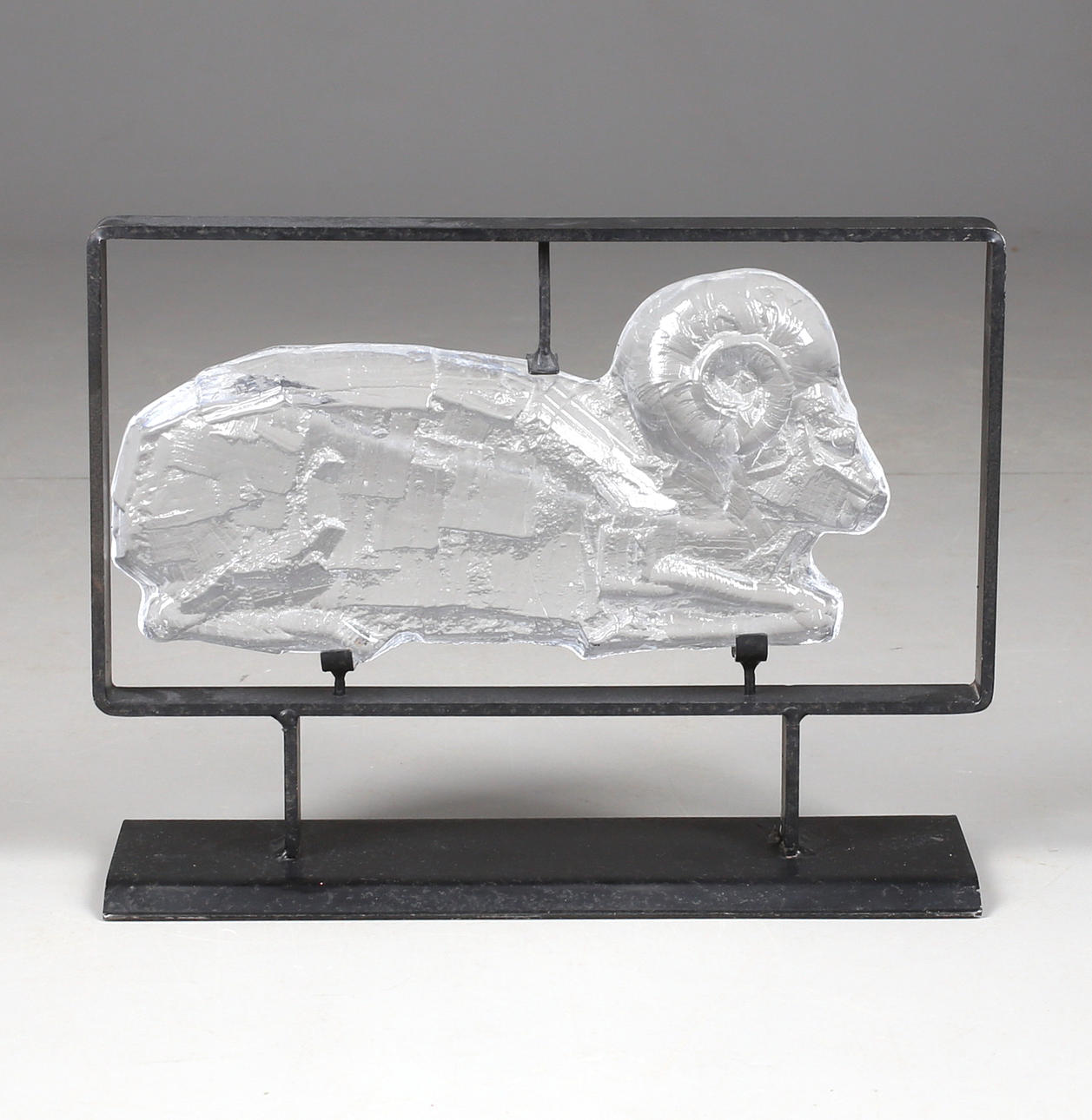 SKULPTUR, Erik Höglund, Boda, glas/järn, 1900-talets andra hälft.