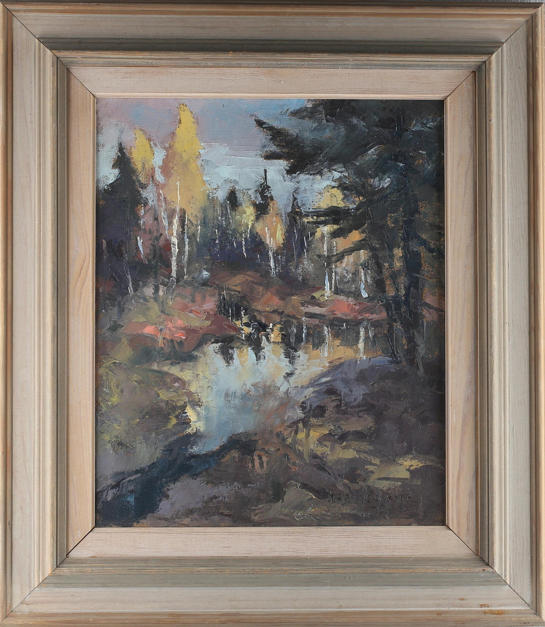 AGNE SÖDERBERG. Forest landscape with Tjärn, oil on canvas, signed and dated -51?