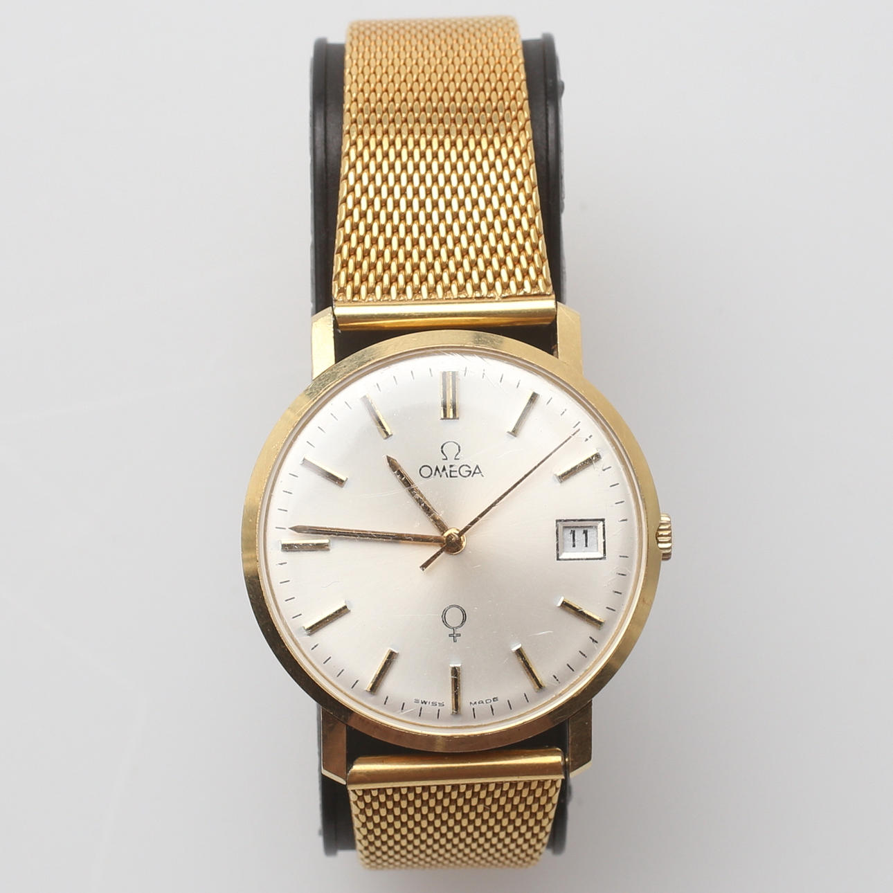 HERRARMBANDSUR, guld 18K, Omega, 1900-tal.