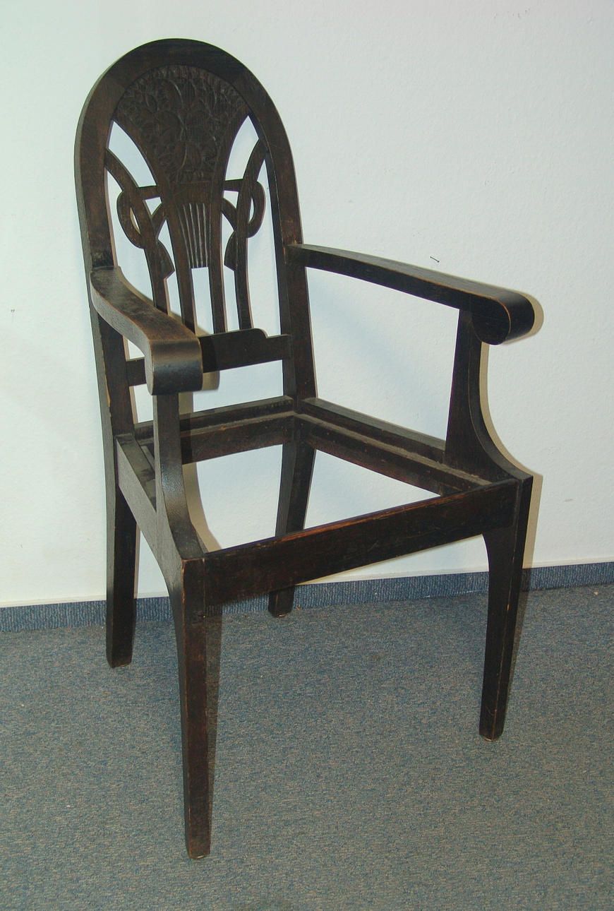 FÅTÖLJ, Worpswede, formgiven av H.Vogeler, Art Nouveau, omkring 1910.