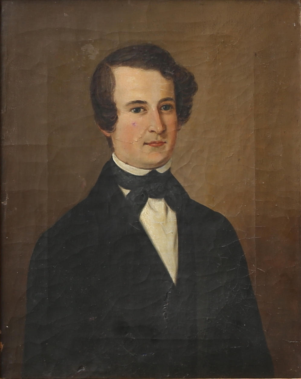 KARL JOHAN HELLGREN. Självporträtt. Olja på duk, osignerad.