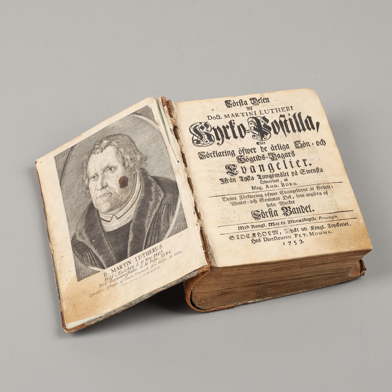 BOK, Martin Luthers Kyrko-Postilla, 1753.