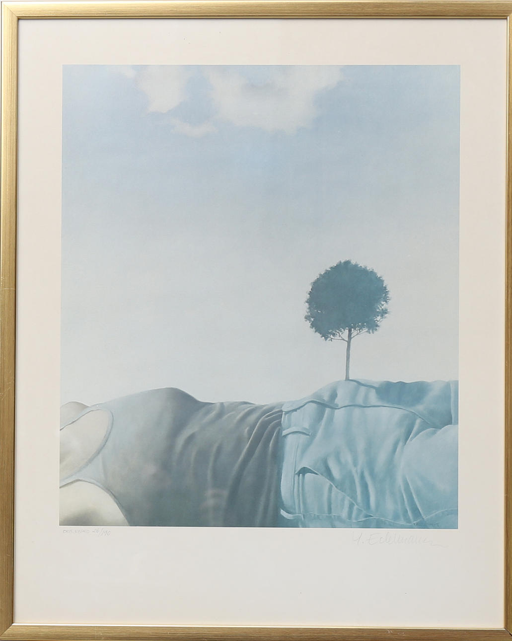 YRJÖ EDELMANN. Trädet, reproduktion nr 26/190, signerad Y Edelmann.