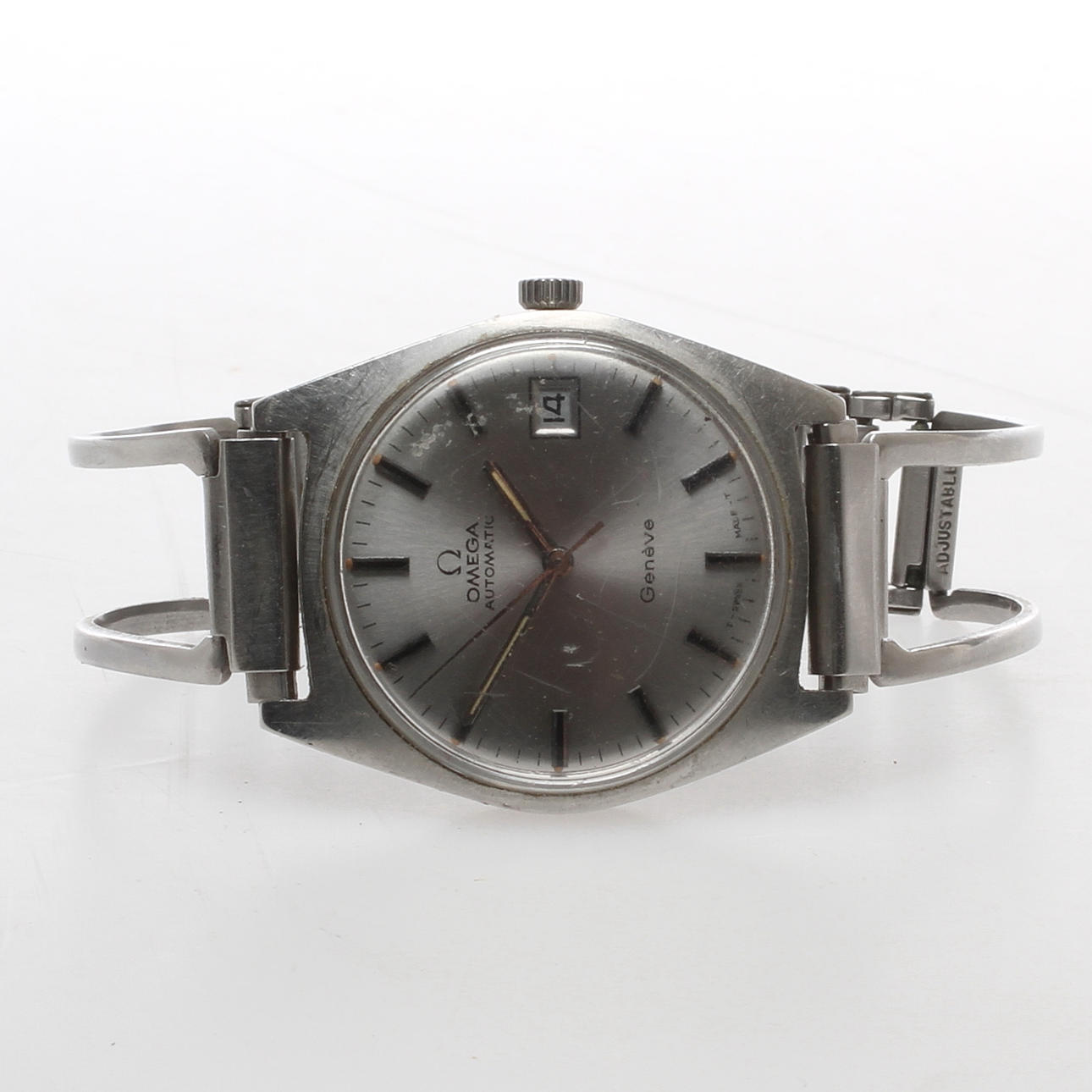 WRIST WATCH, Omega Automatic Geneva, Cal 565, steel case.